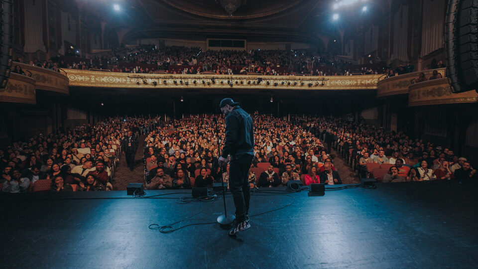 Martin Amini performing at the Warner Theatre in Washington DC